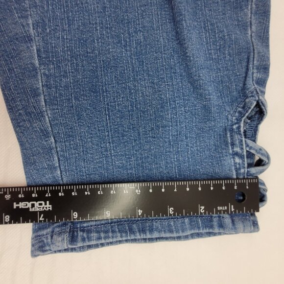 Croft & Barrow Capri Womens XS Crop Blue Denim Jeans Pants Pull On Elastic - Picture 10 of 13